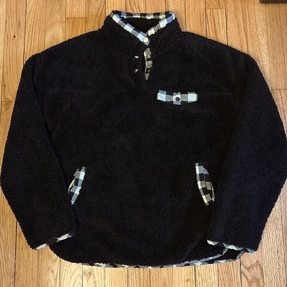 Buffalo plaid lined fleece